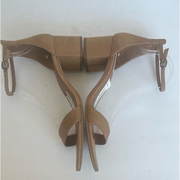 NWT Steve Madden Irenee Tan Leather Ankle Straps Low Heel Sandals Sz 11 - Picture 5 of 9